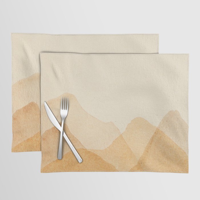 Abstract terracotta mountains Placemat Gallery Image 1