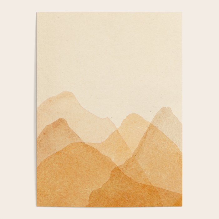Abstract terracotta mountains Poster Gallery Image 4