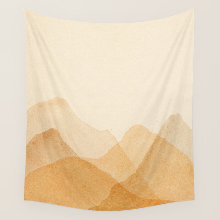 Abstract terracotta mountains Wall Tapestry Gallery Image 4