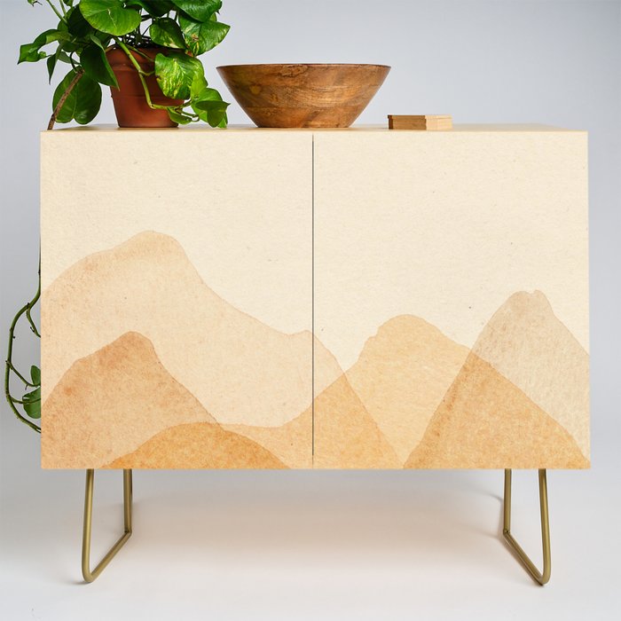 Abstract terracotta mountains Credenza Gallery Image 1