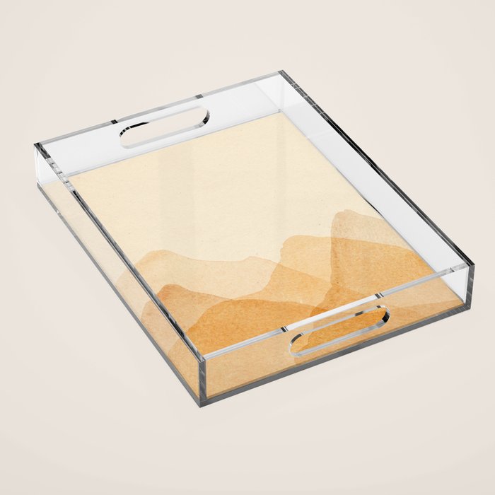 Abstract terracotta mountains Acrylic Tray Gallery Image 1