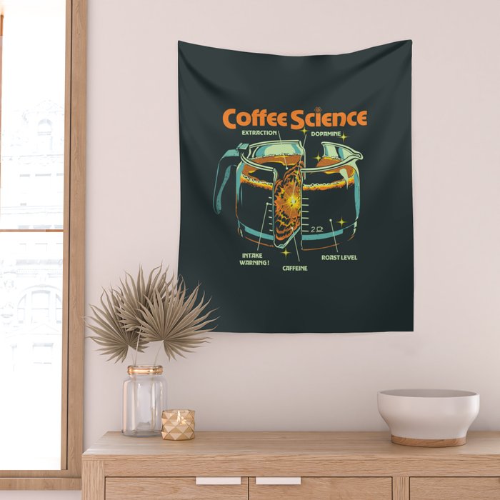 COFFEE SCIENCE Wall Tapestry Gallery Image 2