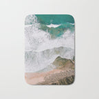 Waves of the ocean | Ericeira fine art travel photography | sea drone wall art Bath Mat Gallery Image 1