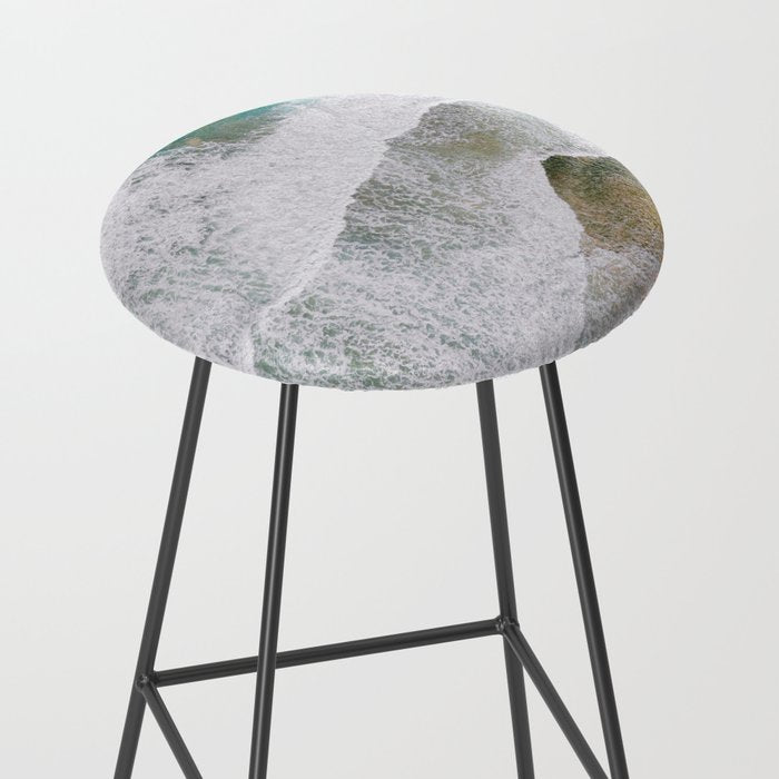 Waves of the ocean | Ericeira fine art travel photography | sea drone wall art Stool Gallery Image 2