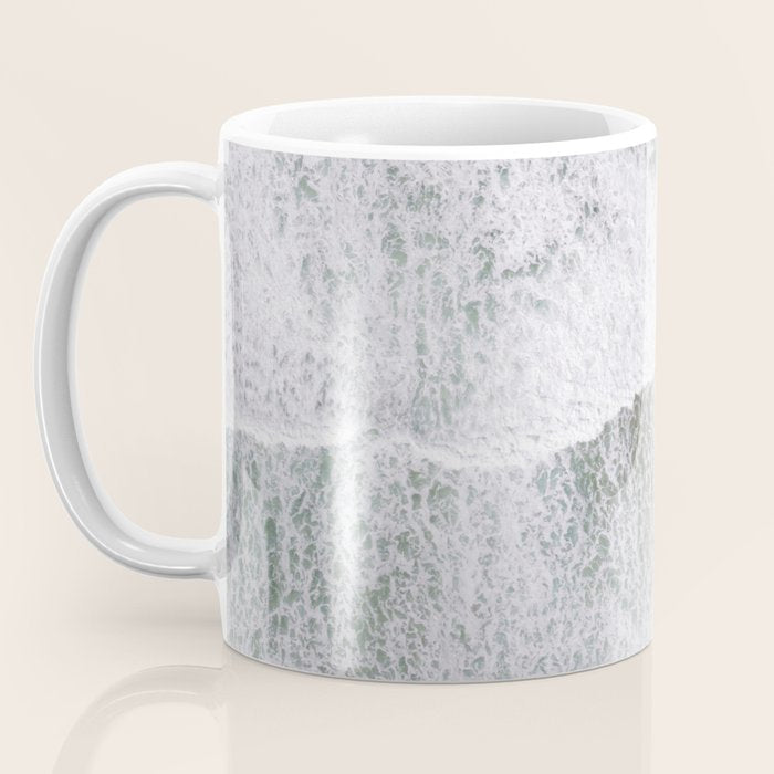 Waves of the ocean | Ericeira fine art travel photography | sea drone wall art Coffee Mug Gallery Image 3