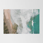 Waves of the ocean | Ericeira fine art travel photography | sea drone wall art Rug Gallery Image 2