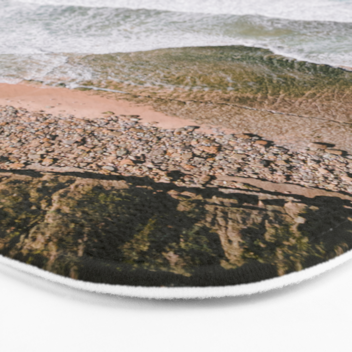 Waves of the ocean | Ericeira fine art travel photography | sea drone wall art Bath Mat Gallery Image 3
