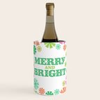 Merry and Bright Christmas Wreath Wine Chiller Gallery Image 1