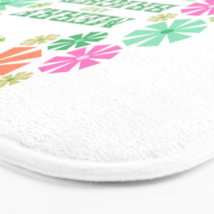 Merry and Bright Christmas Wreath Bath Mat Gallery Image 3