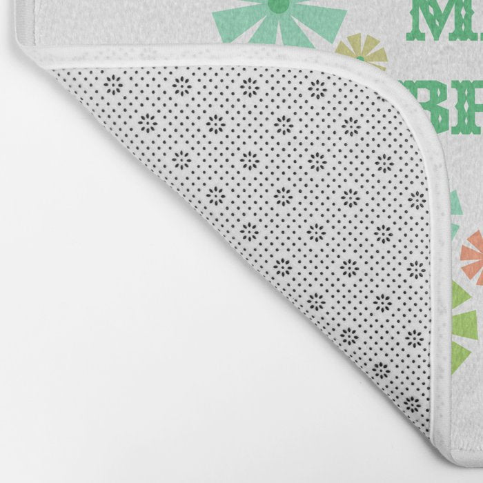 Merry and Bright Christmas Wreath Bath Mat Gallery Image 2