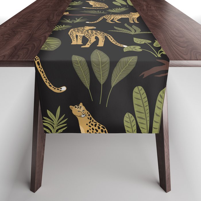 Jungle Night Cheetah Prints Table Runner Gallery Image 1
