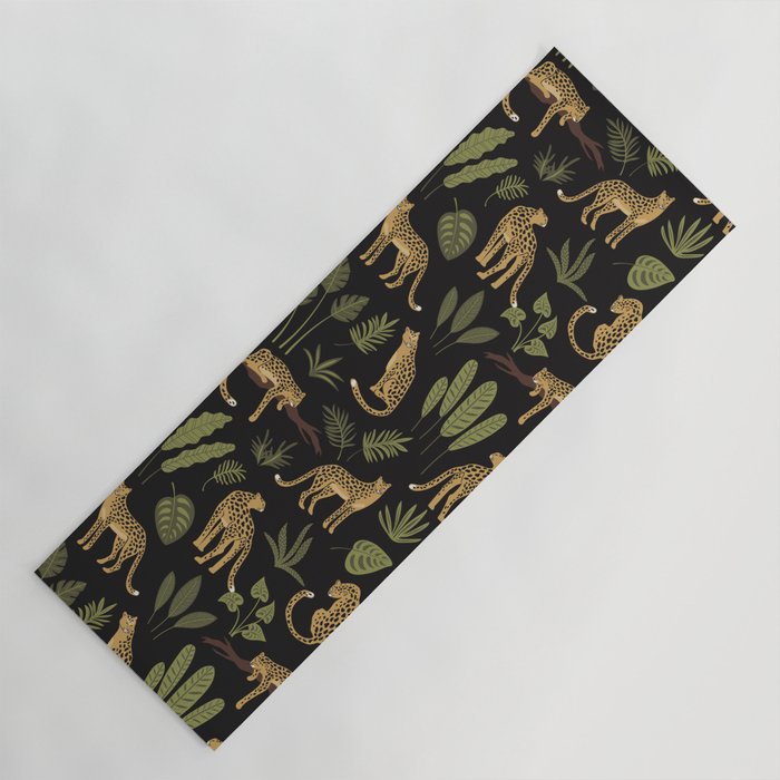 Jungle Night Cheetah Prints Yoga Mat Gallery Image 1