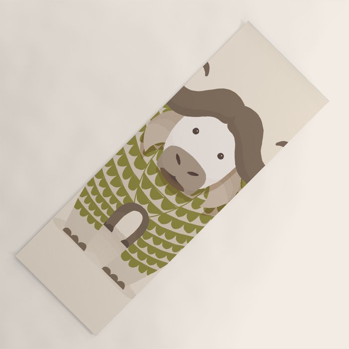 Whimsical Cape Buffalo Yoga Mat Gallery Image 1