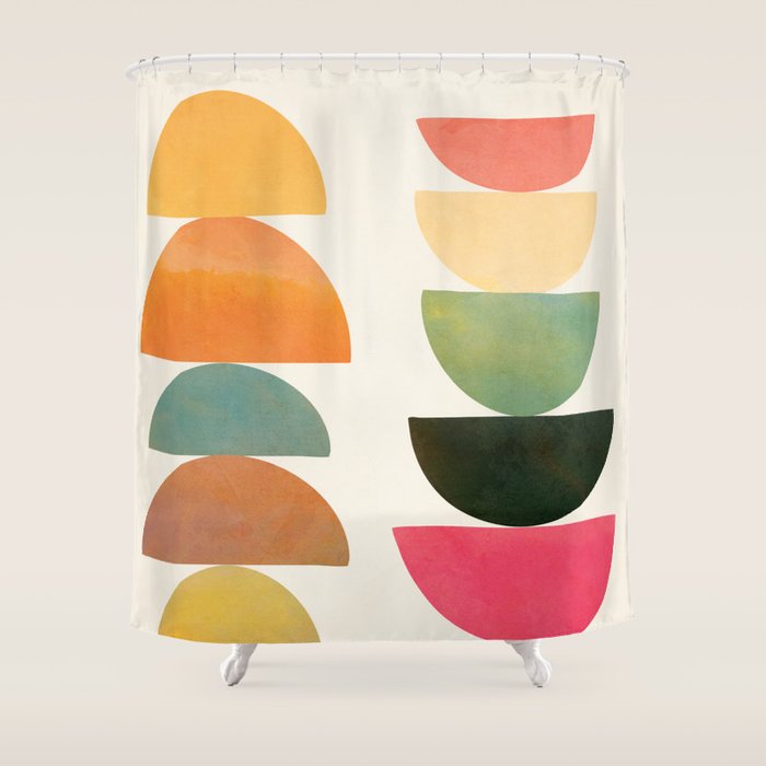 Modern Abstract Art 76 Shower Curtain Gallery Image 1
