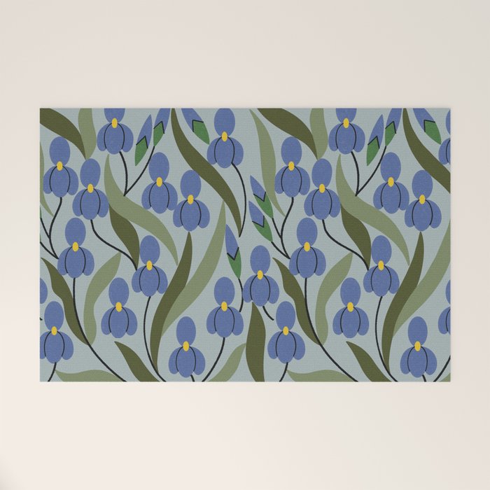 Blue Iris Welcome Mat Gallery Image 1