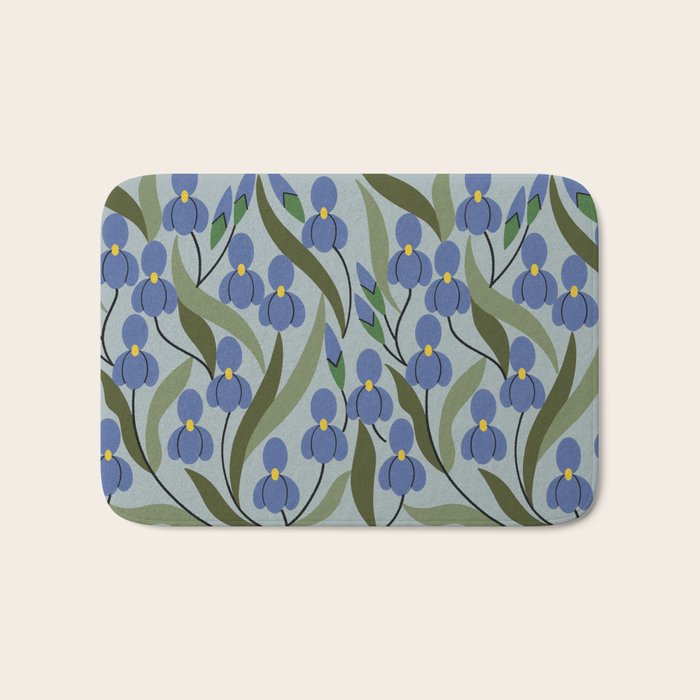 Blue Iris Bath Mat Gallery Image 1