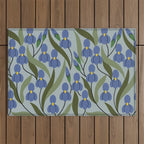 Blue Iris Outdoor Rug Gallery Image 1