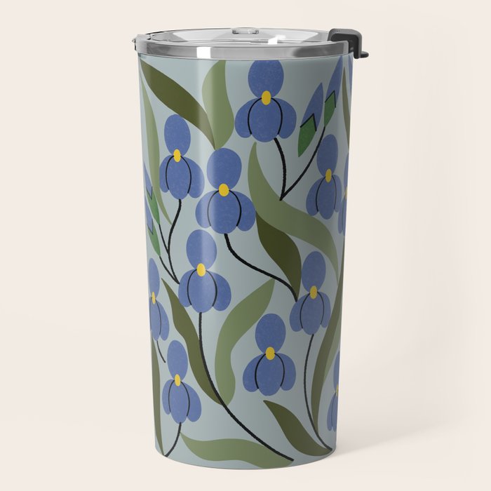 Blue Iris Travel Mug Gallery Image 2