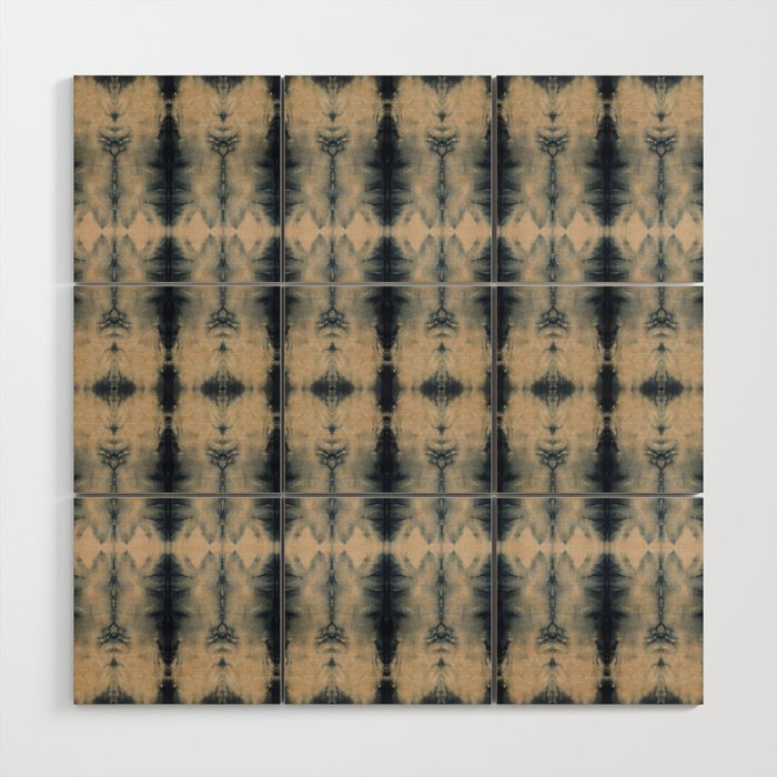 Shibori Linen Flax Wood Wall Art Gallery Image 1