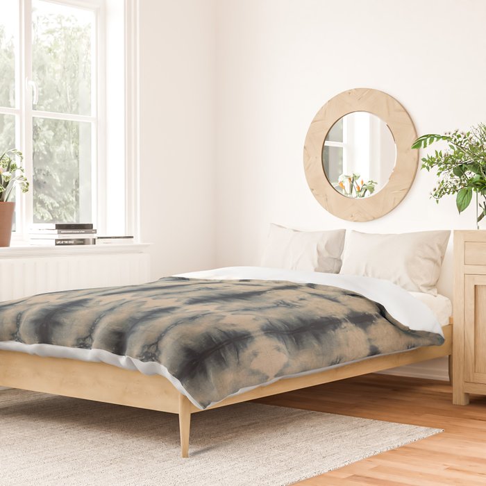 Shibori Linen Flax Duvet Cover Gallery Image 2
