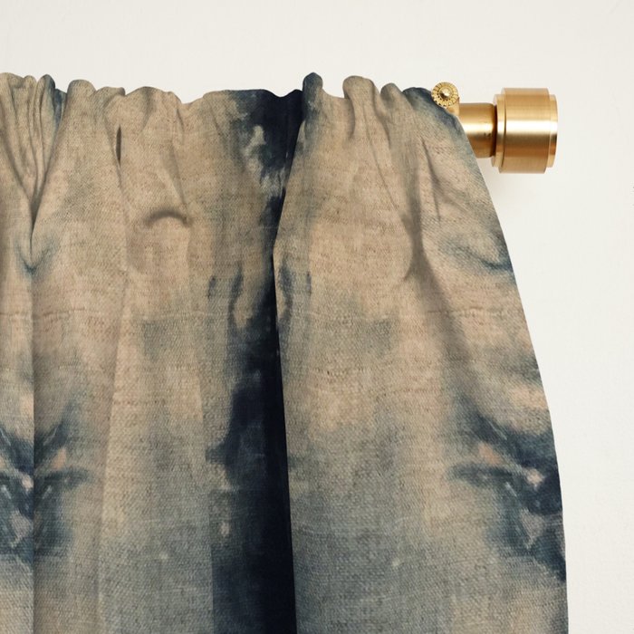 Shibori Linen Flax Window Curtain Gallery Image 2