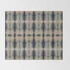 Shibori Linen Flax Throw Blanket Gallery Image 2