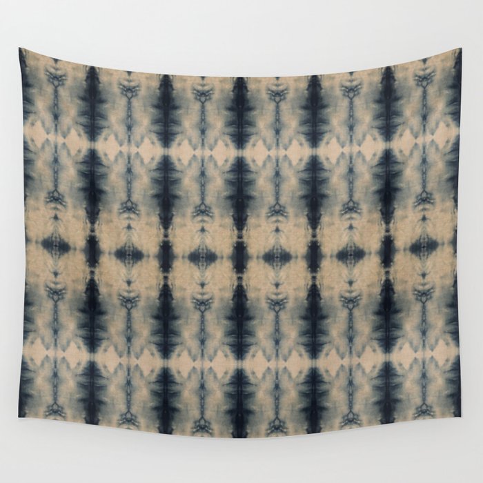 Shibori Linen Flax Wall Tapestry Gallery Image 1
