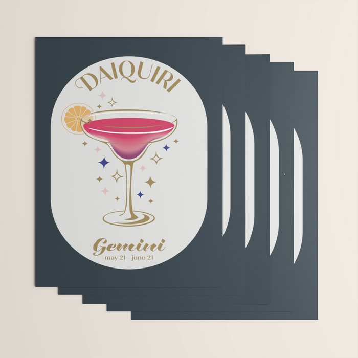 Daiquiri Cocktail Zodiac Sign Wrapping Paper Gallery Image 3
