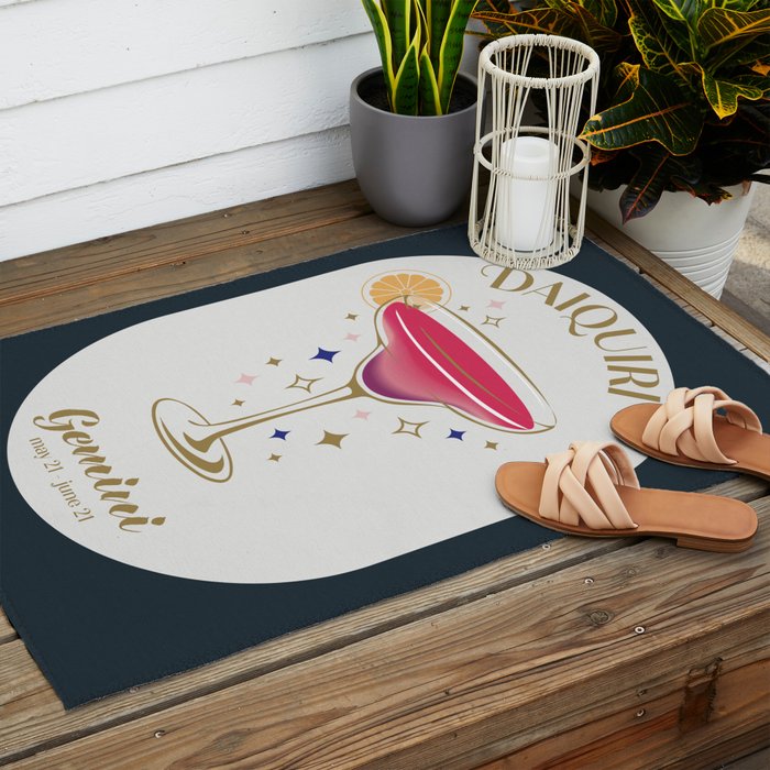 Daiquiri Cocktail Zodiac Sign Outdoor Rug Gallery Image 2