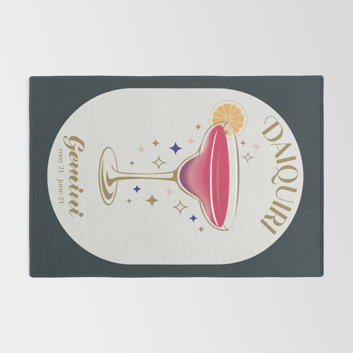 Daiquiri Cocktail Zodiac Sign Rug Gallery Image 2