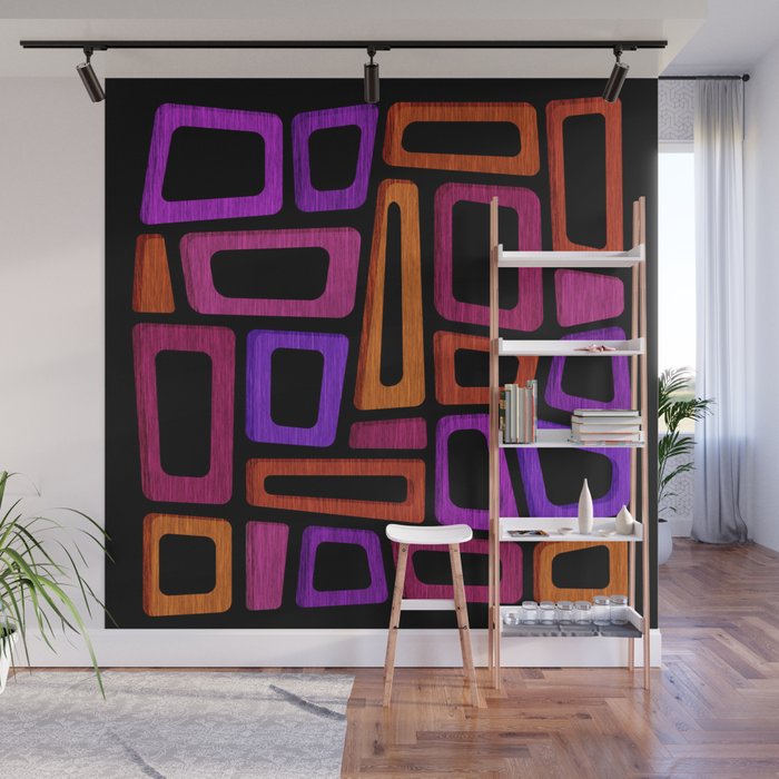 Palm Springs Modern Tiki Design Wall Mural Gallery Image 1
