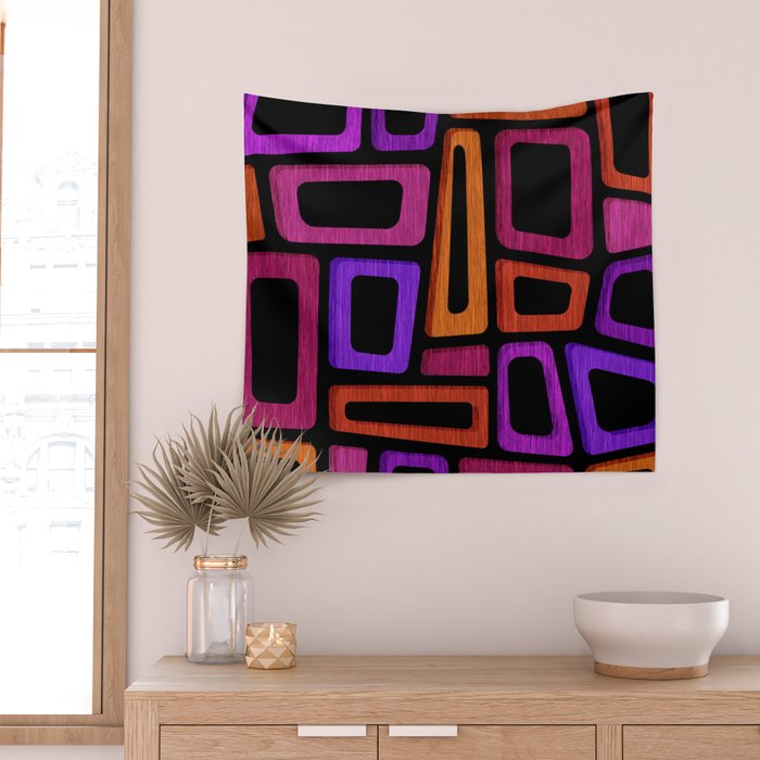 Palm Springs Modern Tiki Design Wall Tapestry Gallery Image 2