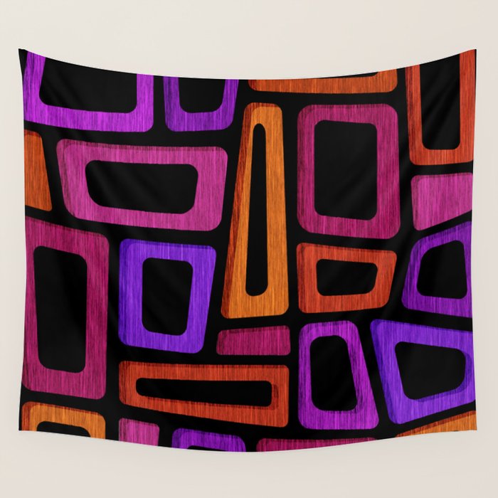 Palm Springs Modern Tiki Design Wall Tapestry Gallery Image 4