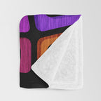 Palm Springs Modern Tiki Design Throw Blanket Gallery Image 3
