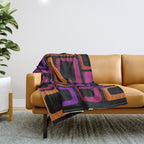 Palm Springs Modern Tiki Design Throw Blanket Gallery Image 1