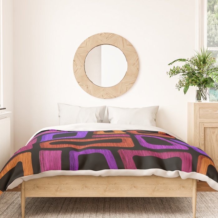 Palm Springs Modern Tiki Design Duvet Cover Gallery Image 3