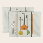 Mid-Century Modern Art Musical Strings Placemat Gallery Image 1