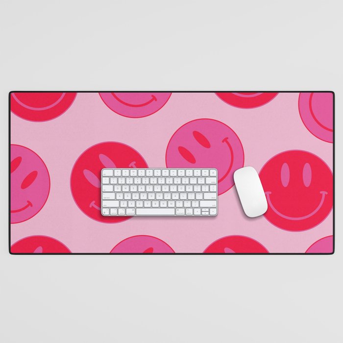 Bold Smiley Face Poster -  Aesthetic Art and Home Decor Desk Mat Gallery Image 1