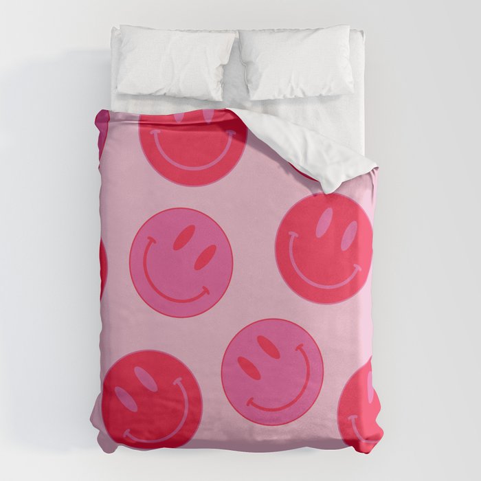 Bold Smiley Face Poster -  Aesthetic Art and Home Decor Duvet Cover Gallery Image 6