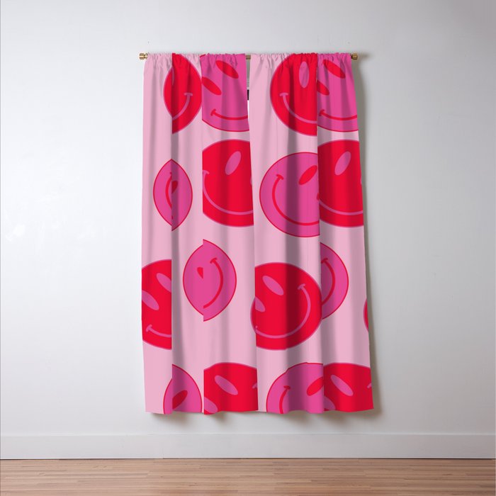 Bold Smiley Face Poster -  Aesthetic Art and Home Decor Window Curtain Gallery Image 3