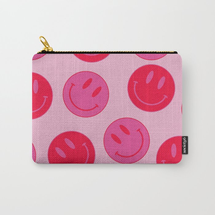 Bold Smiley Face Poster -  Aesthetic Art And Home Decor Carry All Pouch