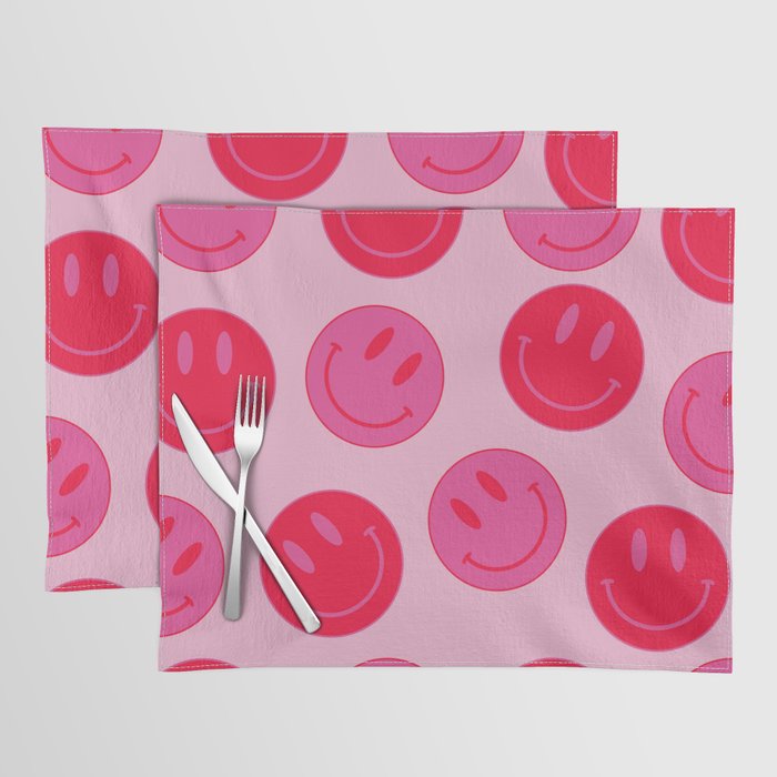 Bold Smiley Face Poster -  Aesthetic Art and Home Decor Placemat Gallery Image 1