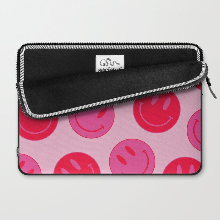 Bold Smiley Face Poster -  Aesthetic Art and Home Decor Laptop Sleeve Gallery Image 2