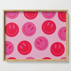 Bold Smiley Face Poster -  Aesthetic Art and Home Decor Serving Tray Gallery Image 1