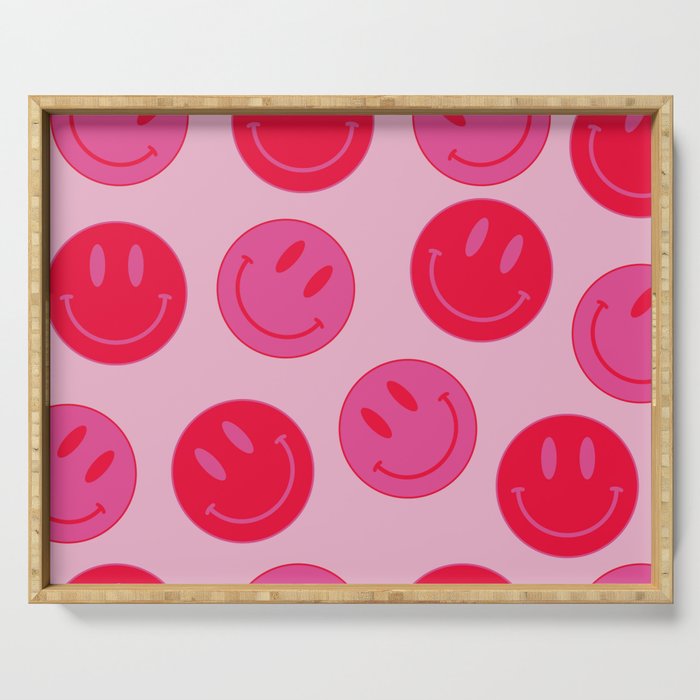 Bold Smiley Face Poster -  Aesthetic Art and Home Decor Serving Tray Gallery Image 1