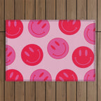 Bold Smiley Face Poster -  Aesthetic Art and Home Decor Outdoor Rug Gallery Image 1