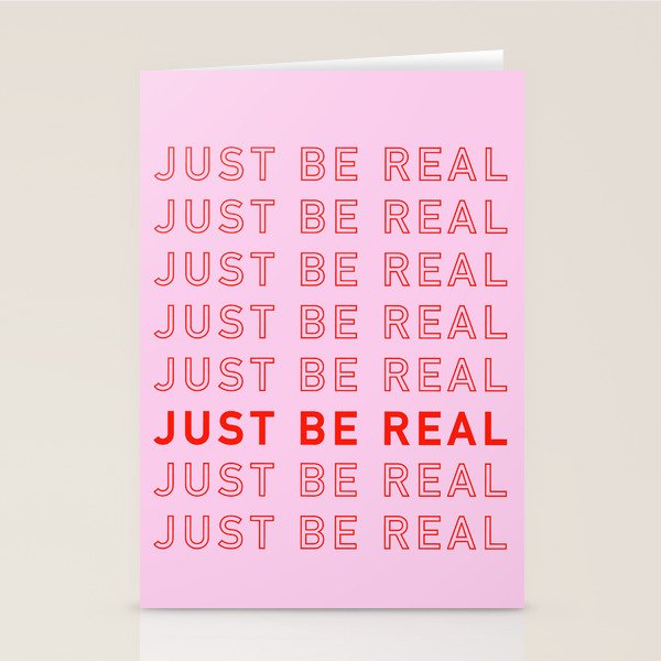 Just Be Real Stationery Card Gallery Image 2