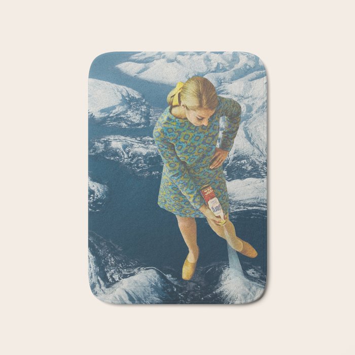 Spraying snow on the mountains Bath Mat Gallery Image 1