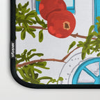 Cheetah Villa Architecture, Tropical Greece Jungle Animals, Botanical White Building & Boho Leopard Laptop Sleeve Gallery Image 3