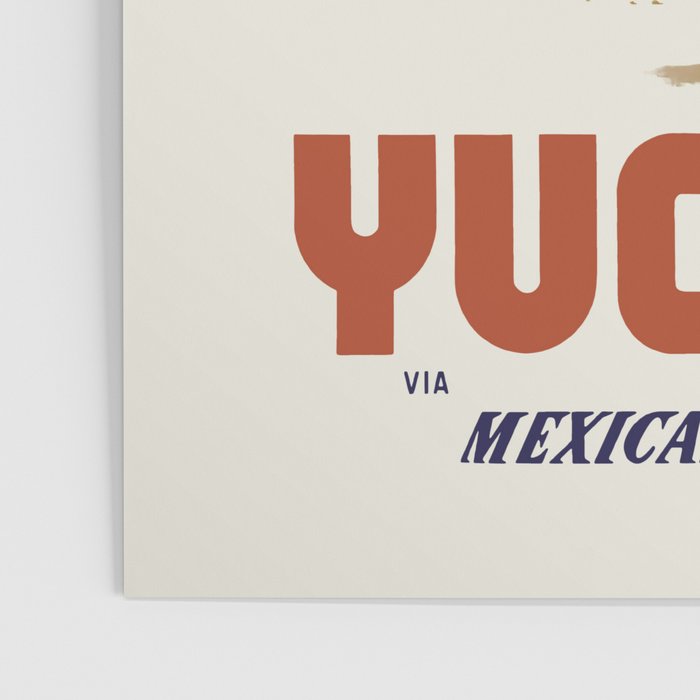 Yucatan Vintage Mexican Travel Poster, 1950s Poster Gallery Image 3